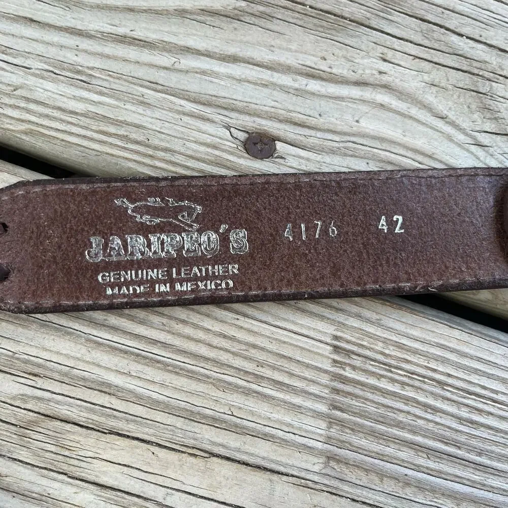 Jaripeo's Men's Brown Leather Western Belt Size 42